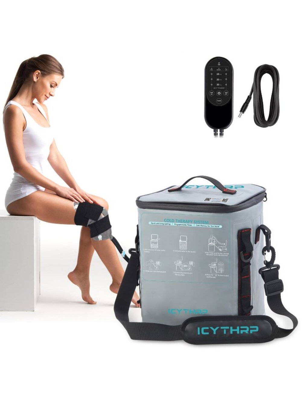 ICYTHRP Programmable Timer Ice Machine for Knee After Surgery w/Quiet Pump